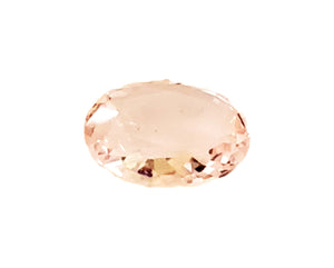 Fine Loose Gem Morganite Gemstone 6.42 carats, round Cut. Untreated.