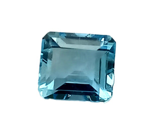 Aquamarine Gem - 1.62 carats, Emerald square shape, Unheated. #DA200031A