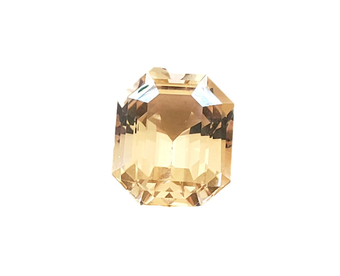 Imperial Topaz - 8.42 carats vivid peach, Emerald cut.Unheated. #DT20006