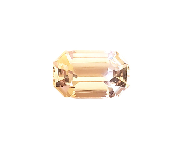 Imperial Topaz -10.28 carats  Vivid Peach, Emerald cut. Unheated. #DT20081