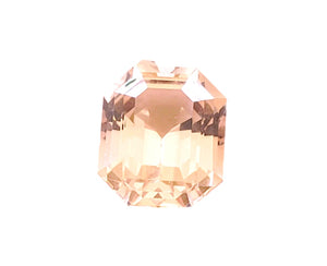 Imperial Topaz - 7.79 carats  Vivid Peach, Emerald cut.Unheated. #DT20005