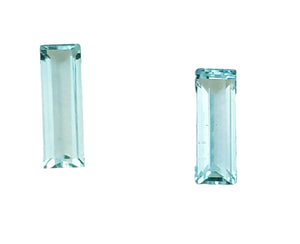 Aquamarine Gem - 2.49  carats, pair emerald cut shape, Unheated. #DA200062